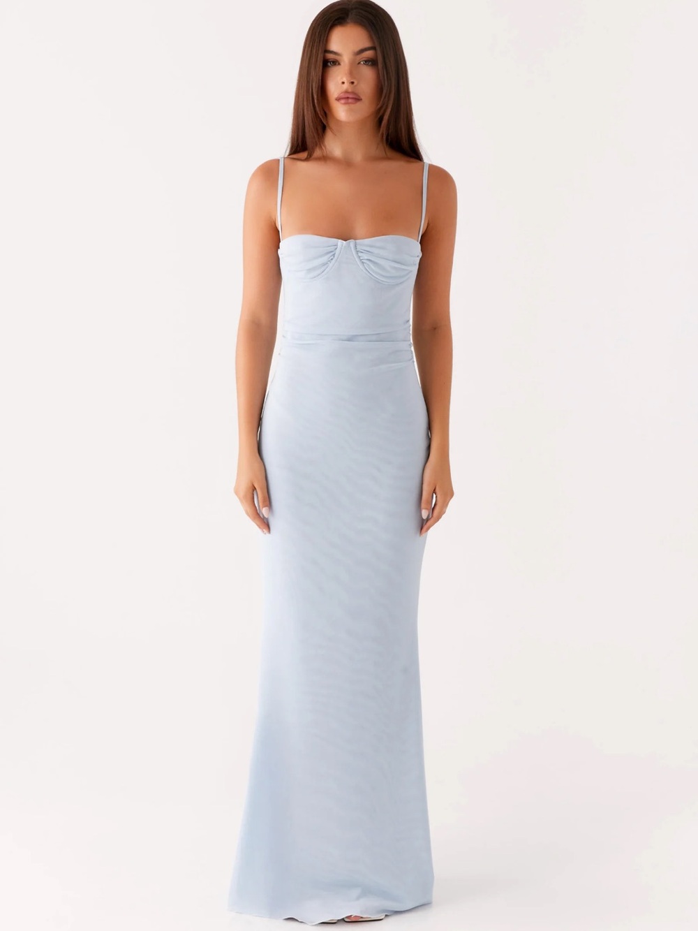 Peppermayo Light Blue Sheer Mesh Slip with Underwire